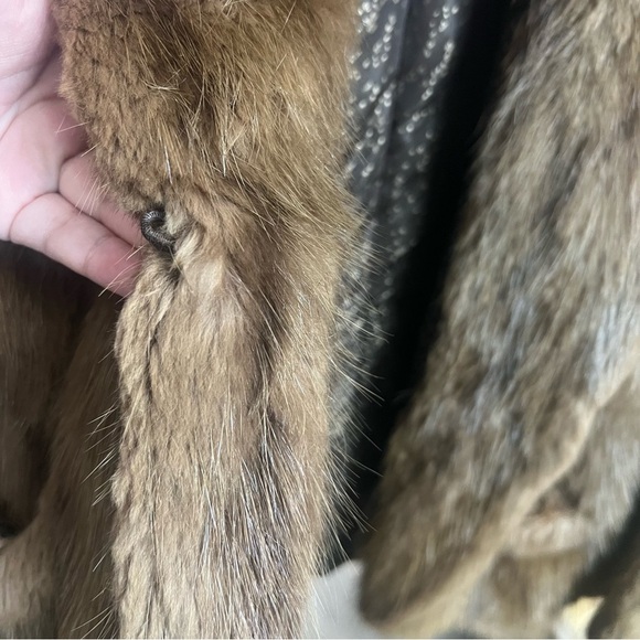 Vintage Montreal Brown Mink Coat Brown Faux Fur Original Coat Chunky size Medium - Picture 11 of 13